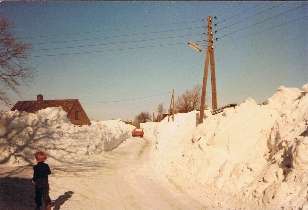 Gl. Staionsvej i Bursø januar 1979