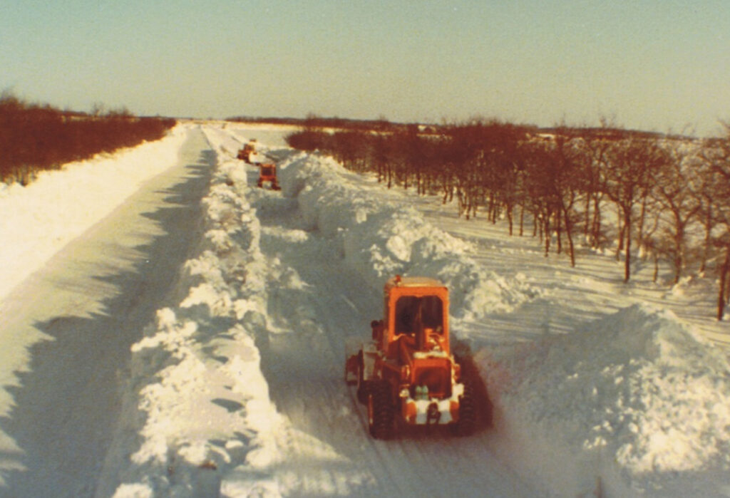 Åbning dor trafik på motorvejen vinter 1978/79